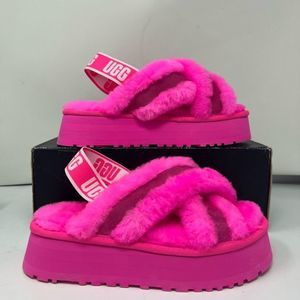 Ugg Disco Pink Cross Slide